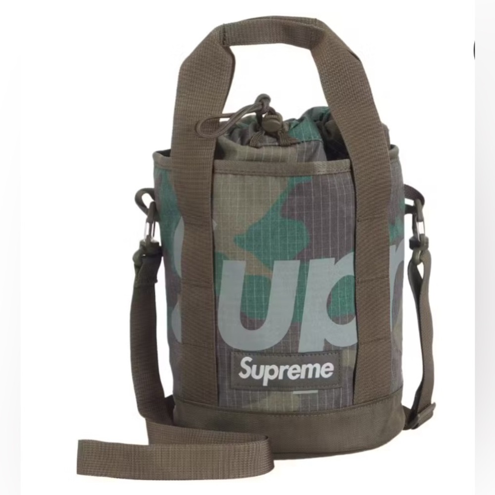 Authentic Supreme Cinch Bag (SS24) Woodland Camo